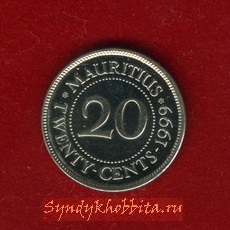 20 центов 1992 года Маврикия